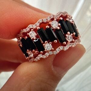 💐Yellow Gold Baguette Cut Eternity Band💐